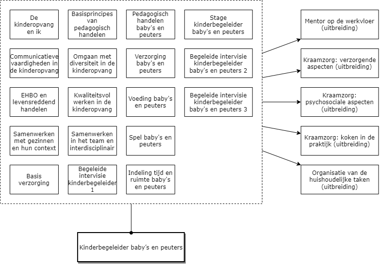 Kinderbegeleider baby's en peuters diagram image